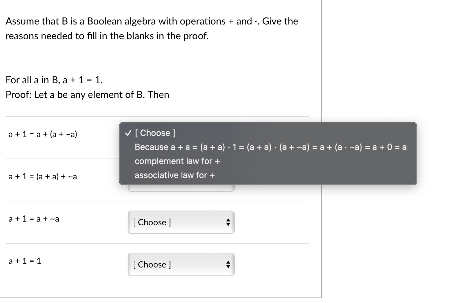 Solved Assume That B Is A Boolean Algebra With Operations + | Chegg.com