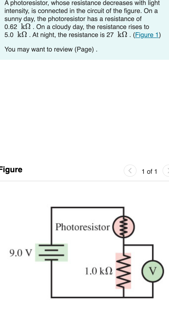 Solved What does the voltmeter read on a sunny day?What does