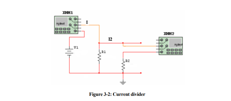 Solved the current divider circuit in Figure 3-2 and with an | Chegg.com