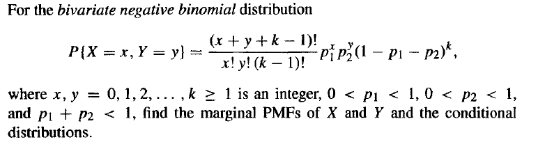 Solved For The Bivariate Negative Binomial Distribution P X