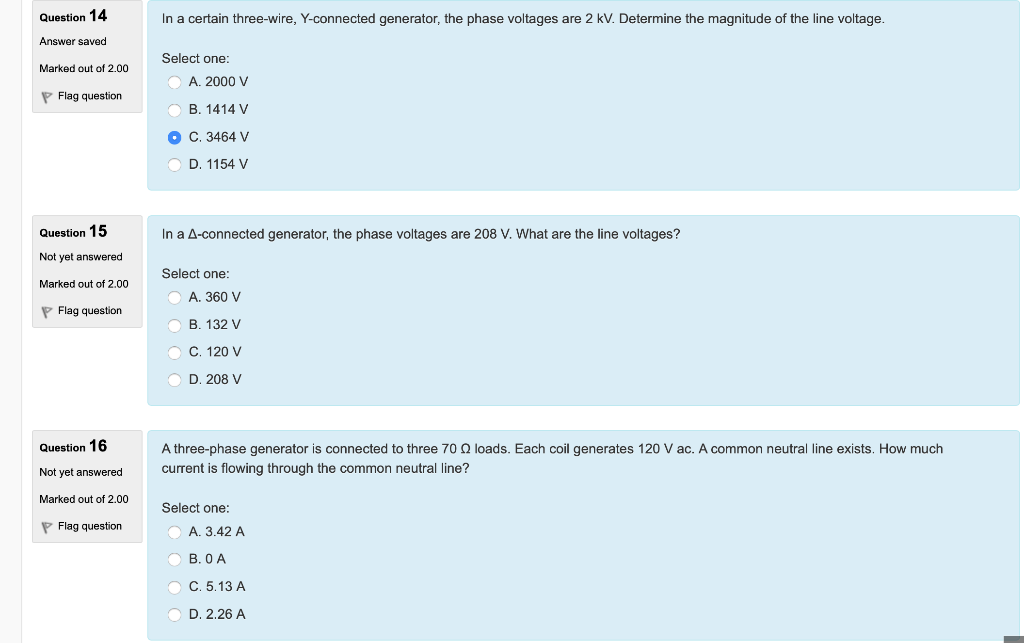 Solved Question 14 Answer Saved Marked Out Of 2.00 In A | Chegg.com