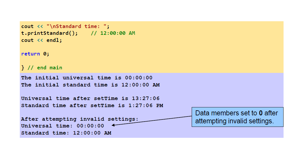 // Example 1 // Time class. #include | Chegg.com