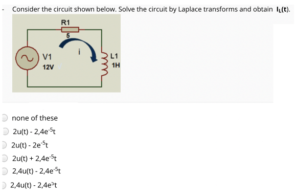 Solved Consider the circuit shown below. Solve the circuit | Chegg.com