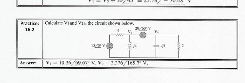 Solved Practice: Calculate Vi and V2 in the circuit shown | Chegg.com