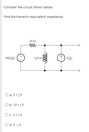 Solved Consider the circuit shown below. Find the thevenin | Chegg.com