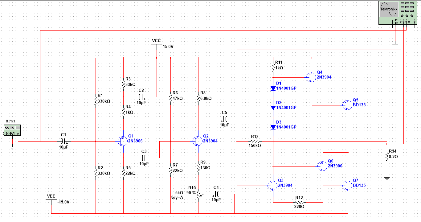 For The Class B Power Amplifier Circuit Below: A) | Chegg.com