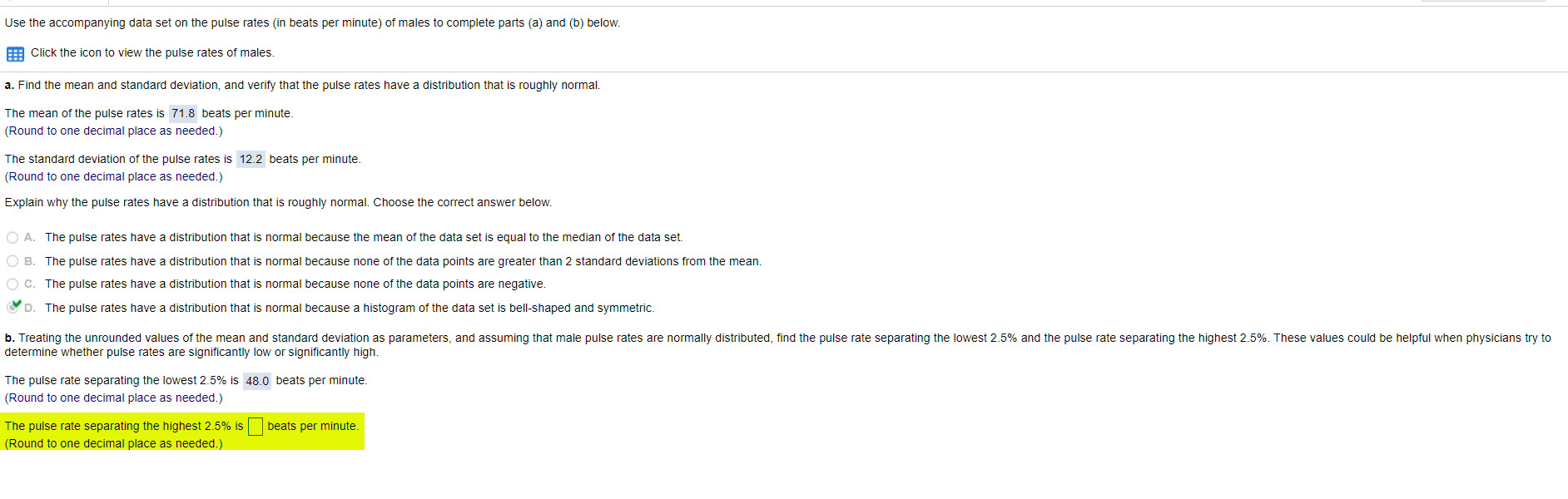 solved-use-the-accompanying-data-set-on-the-pulse-rates-in-chegg