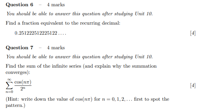 Solved Question 7 - 4 marks You should be able to answer | Chegg.com