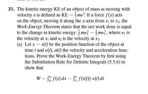 Solved 31. The kinetic energy KE of an object of mass m | Chegg.com