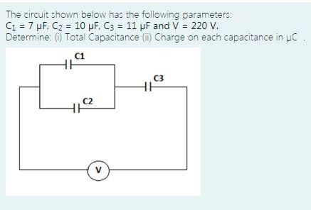 Solved The circuit shown below has the following parameters: | Chegg.com