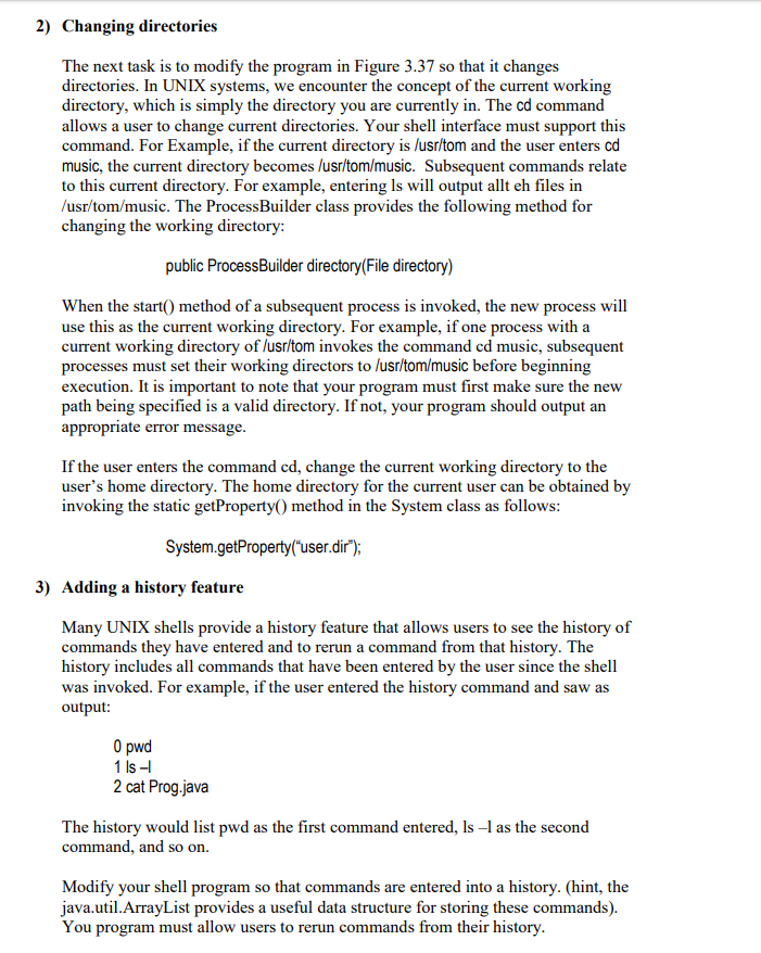 This project consists of modifying a Java program so | Chegg.com