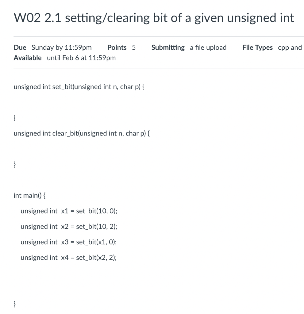 Solved write a c, c++ code following the instructions, | Chegg.com