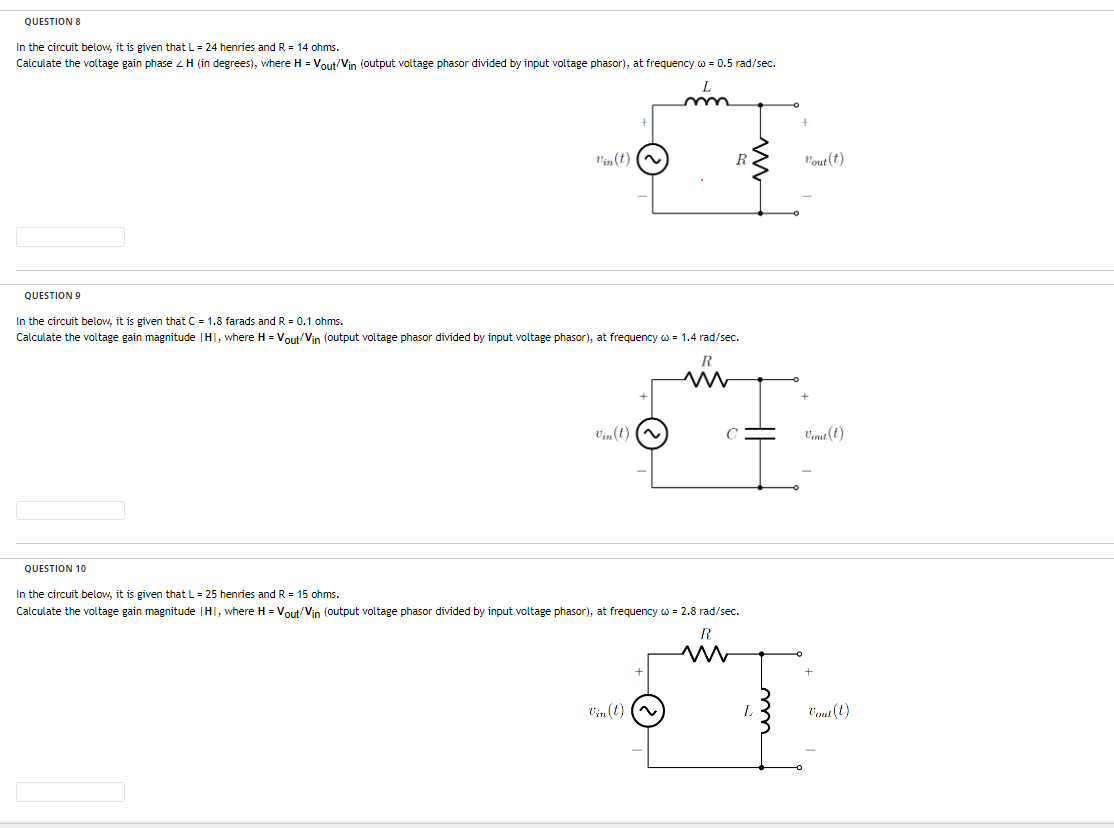 Solved In the circuit below, it is given that L=24 henries | Chegg.com