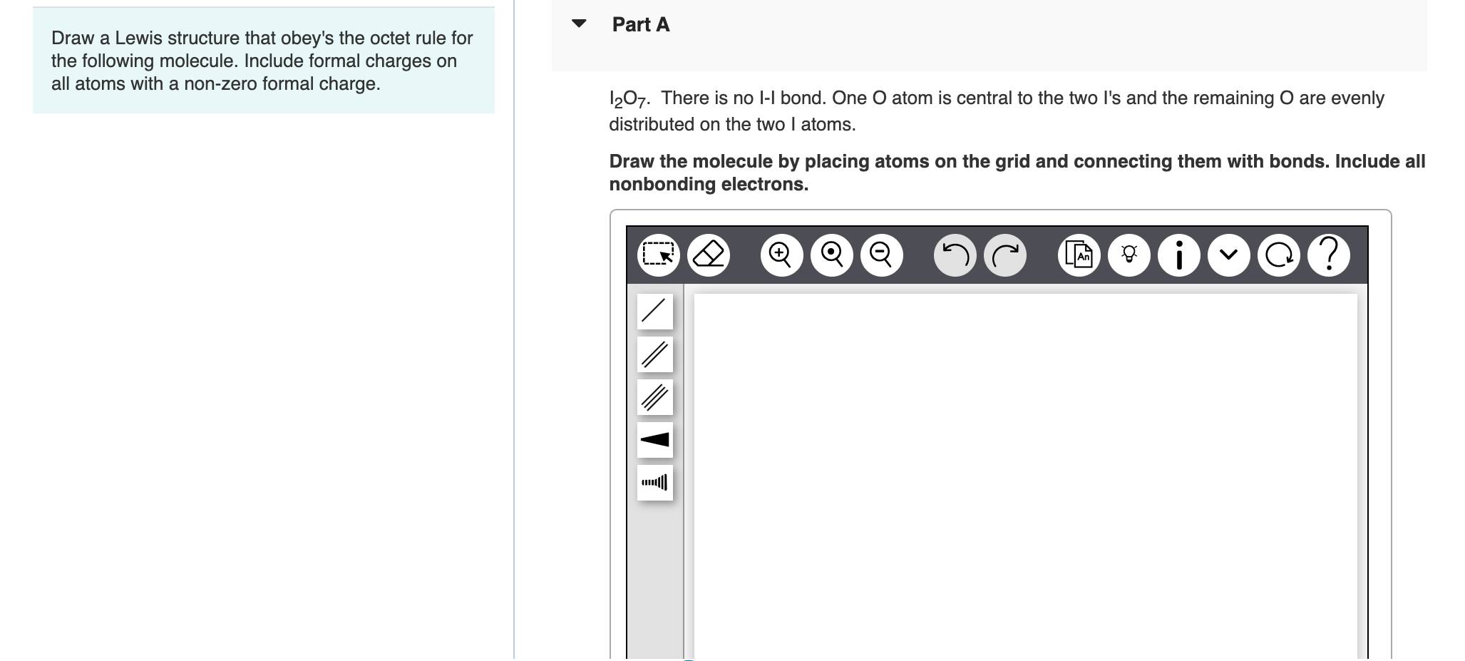 Solved Draw a Lewis structure that obey's the octet rule for | Chegg.com