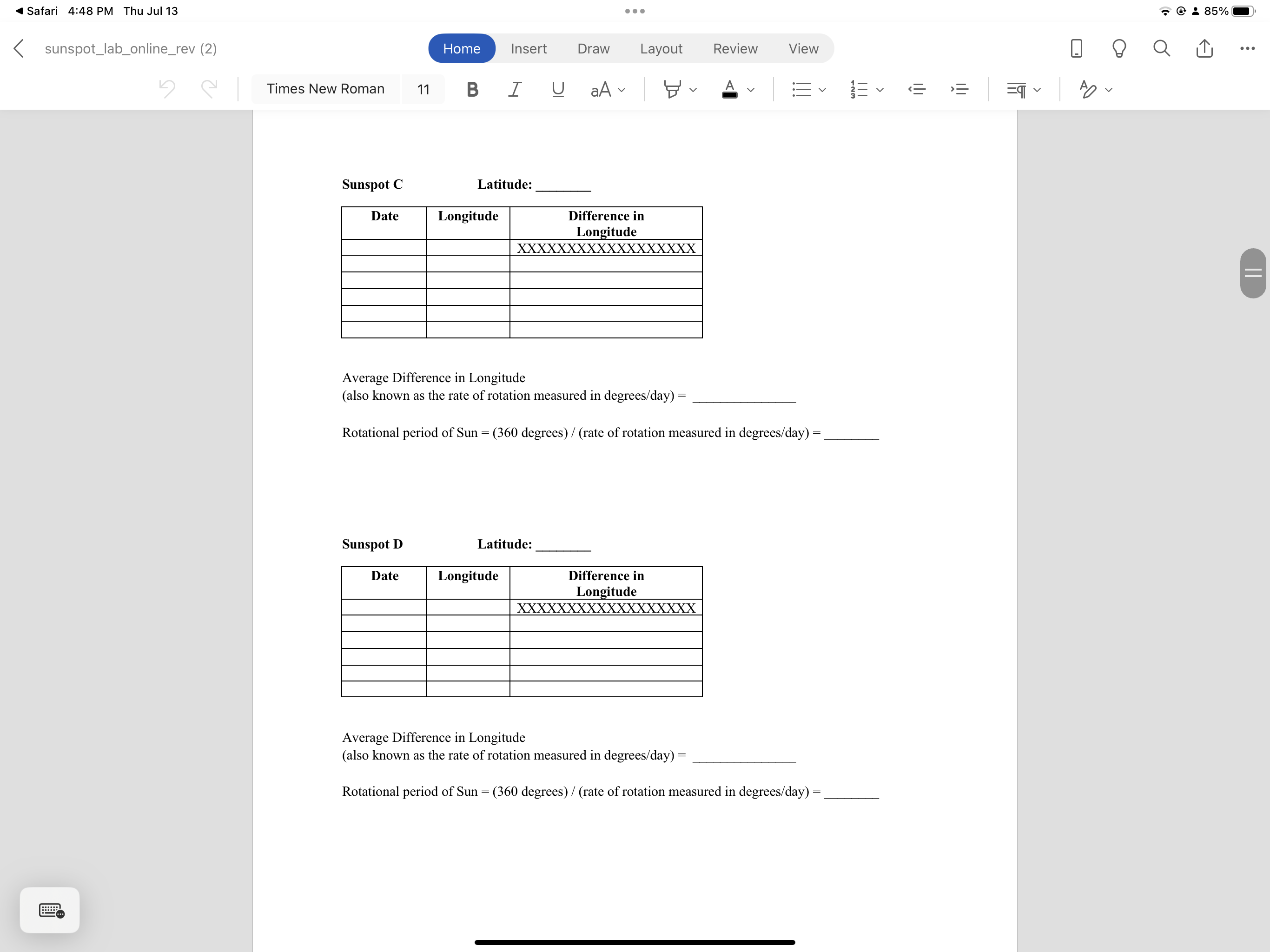 Solved By observing sunspots over a period of time, the | Chegg.com