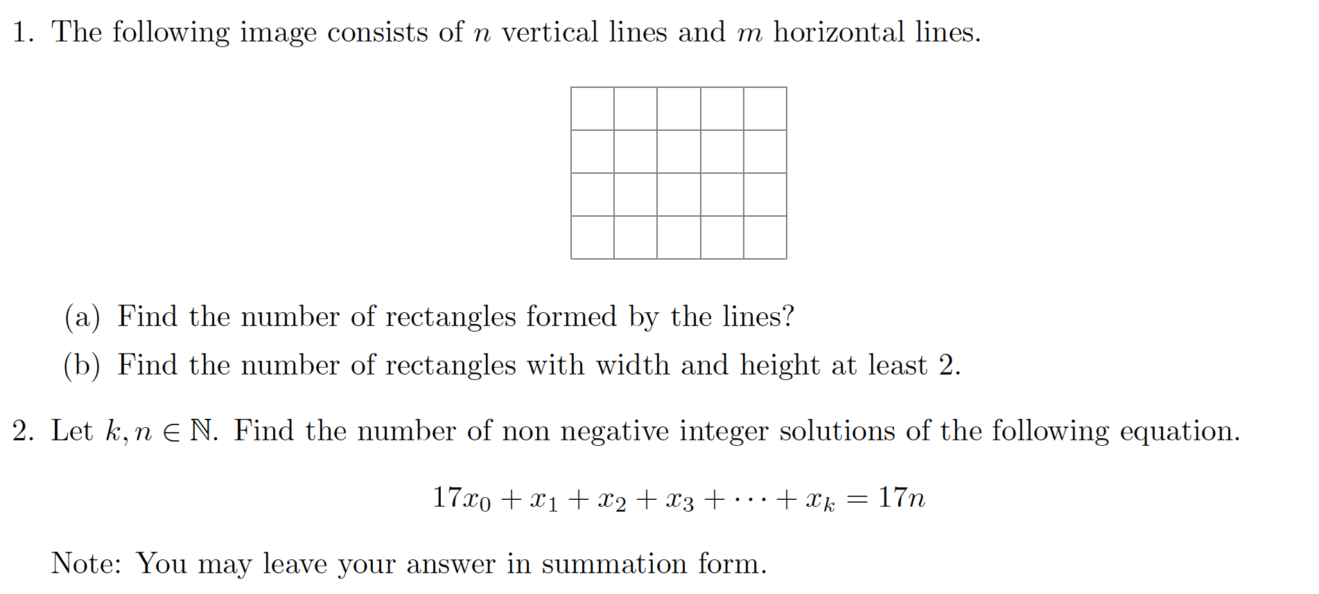 Solved 1. The following image consists of n vertical lines | Chegg.com