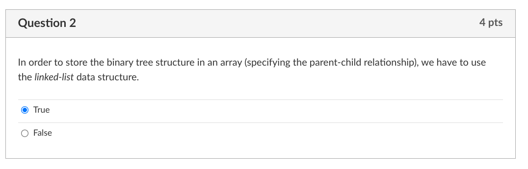 Solved In order to store the binary tree structure in an | Chegg.com