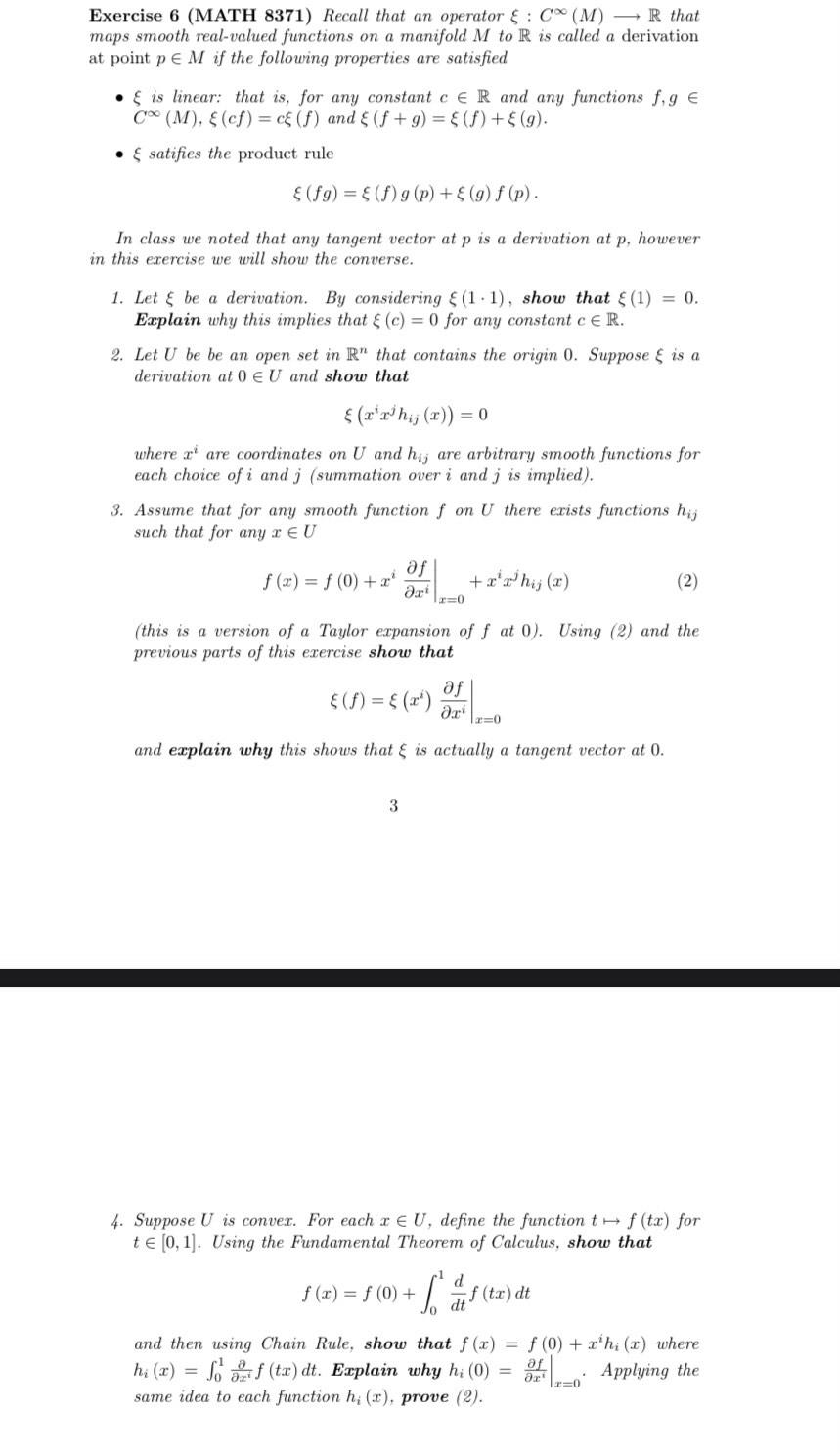 Solved Exercise 6 (MATH 8371) Recall that an operator | Chegg.com