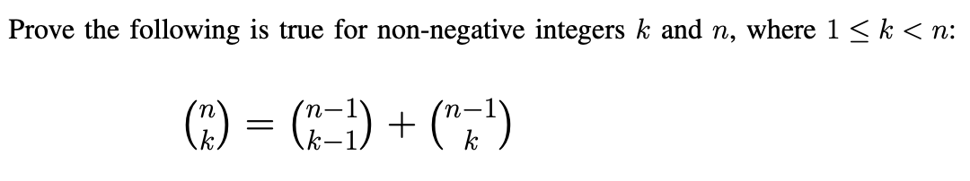 Solved Prove the following is true for non-negative integers | Chegg.com