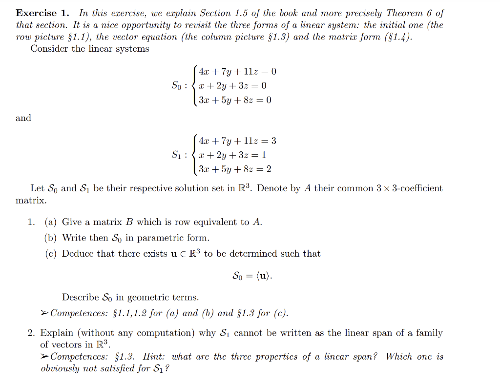 Solved Exercise 1. In this exercise, we explain Section 1.5 | Chegg.com