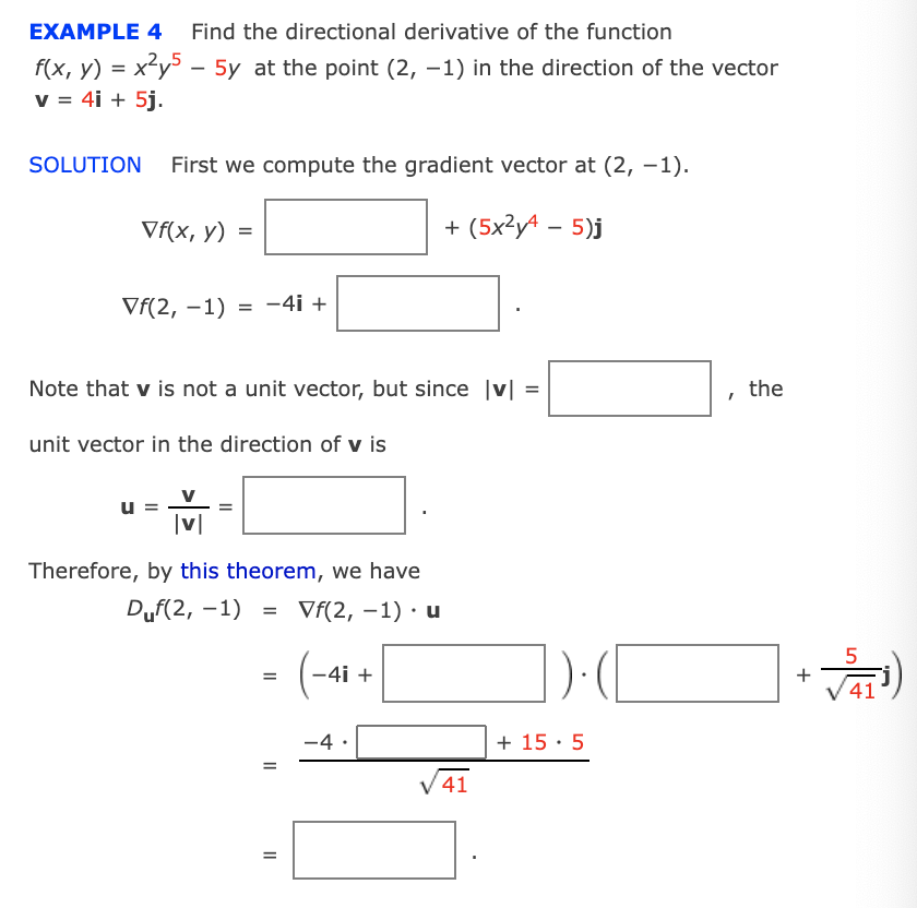 Solved EXAMPLE 4 Find the directional derivative of the | Chegg.com