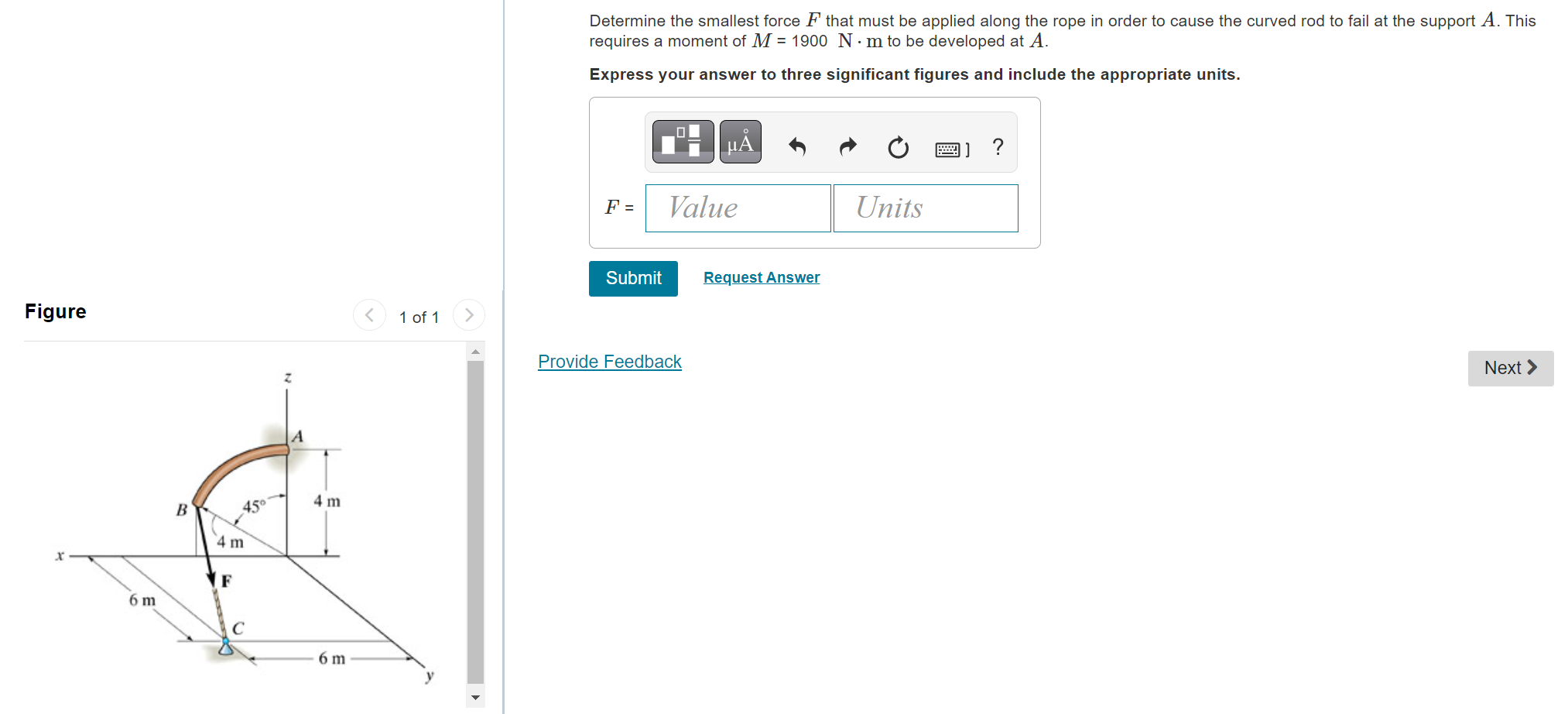 Solved Determine the smallest force F that must be applied | Chegg.com