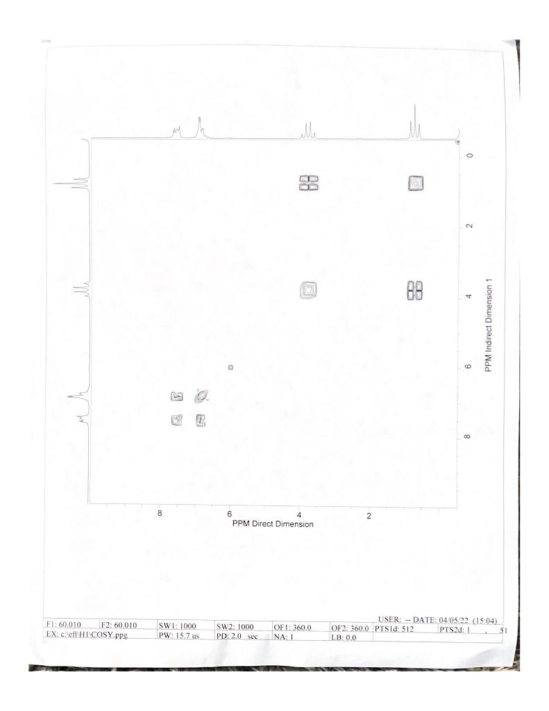 Solved COSY NMR - What do each of the markings indicate | Chegg.com