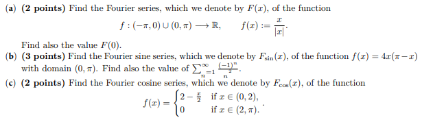 Solved Show all the work for each part of the question. Will | Chegg.com
