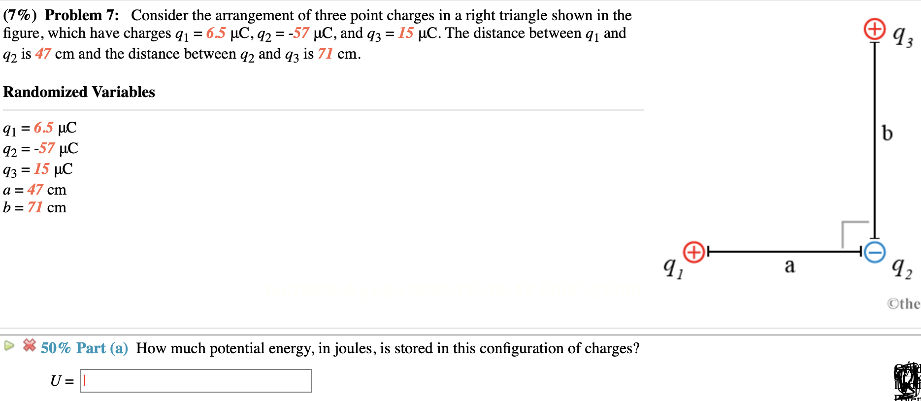 Solved (7%) Problem 7: Consider The Arrangement Of Three | Chegg.com