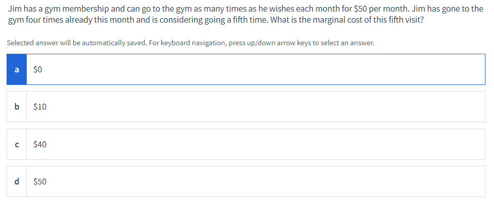 Solved Jim Has A Gym Membership And Can Go To The Gym As | Chegg.com