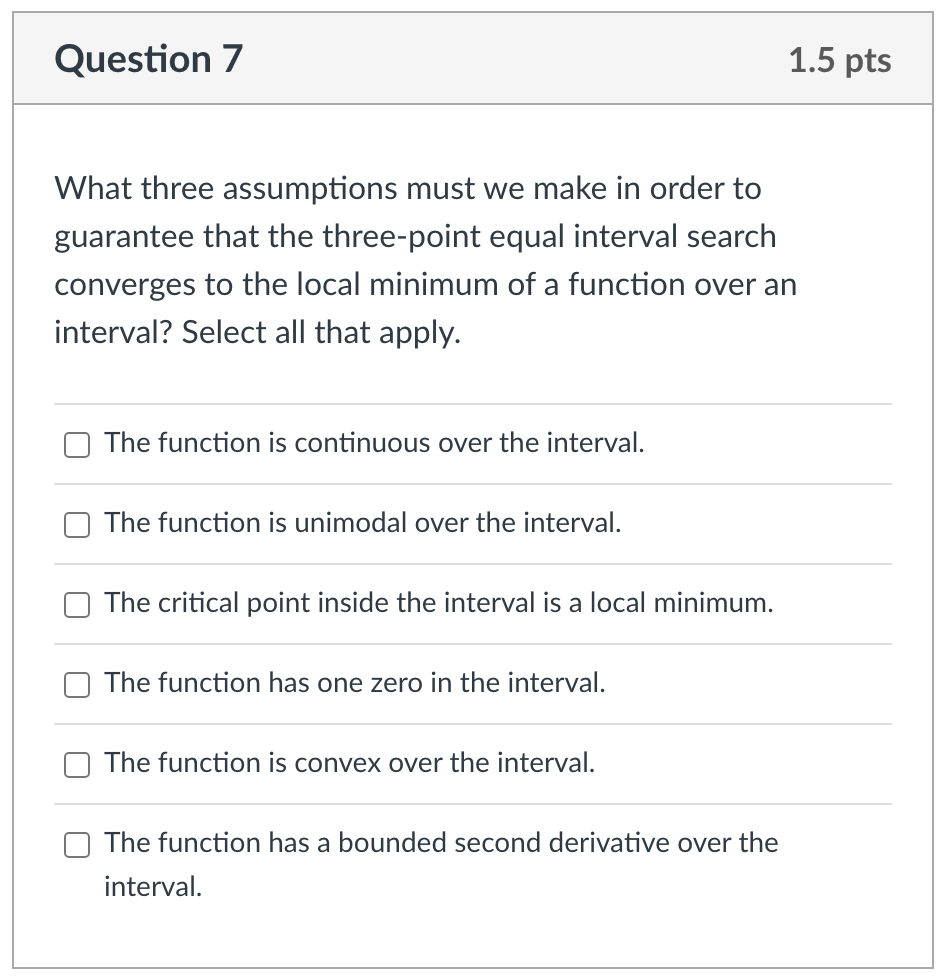 Solved Question 7What three assumptions must we make in | Chegg.com