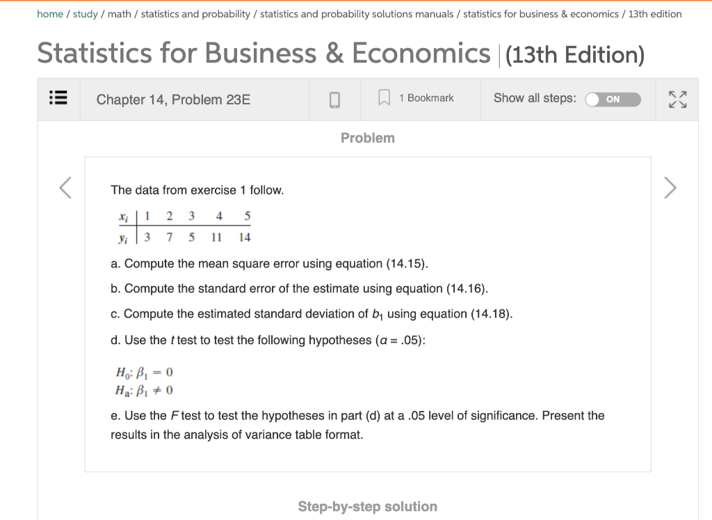 Solved Home / Study / Math / Statistics And Probability / | Chegg.com