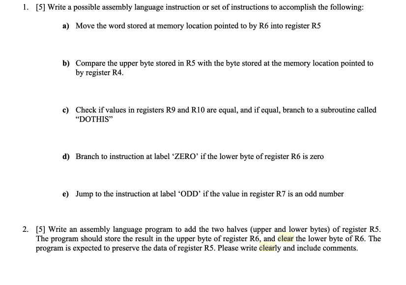 1-5-write-a-possible-assembly-language-instruction-chegg