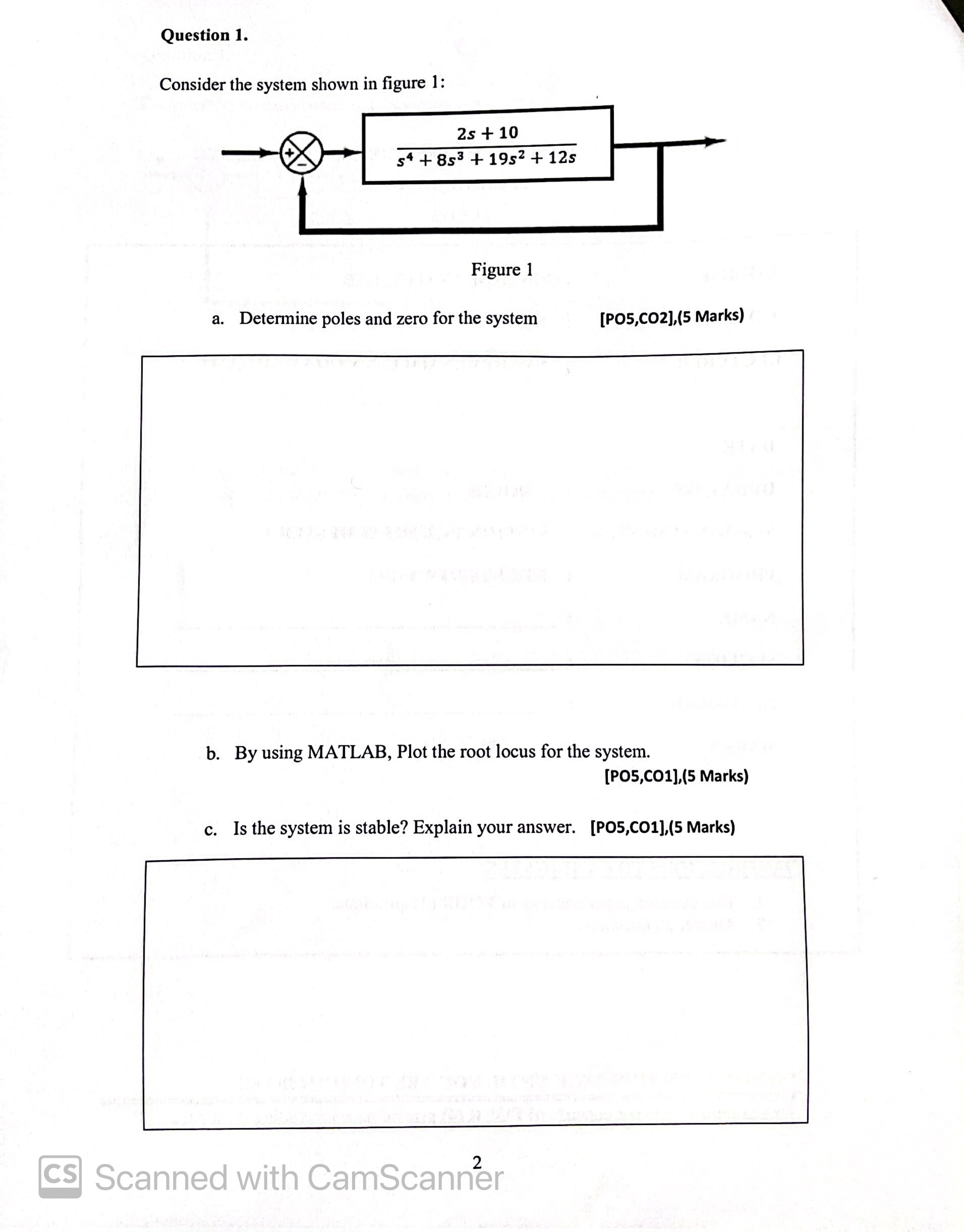Consider the system shown in figure 1: Figure 1 a. | Chegg.com