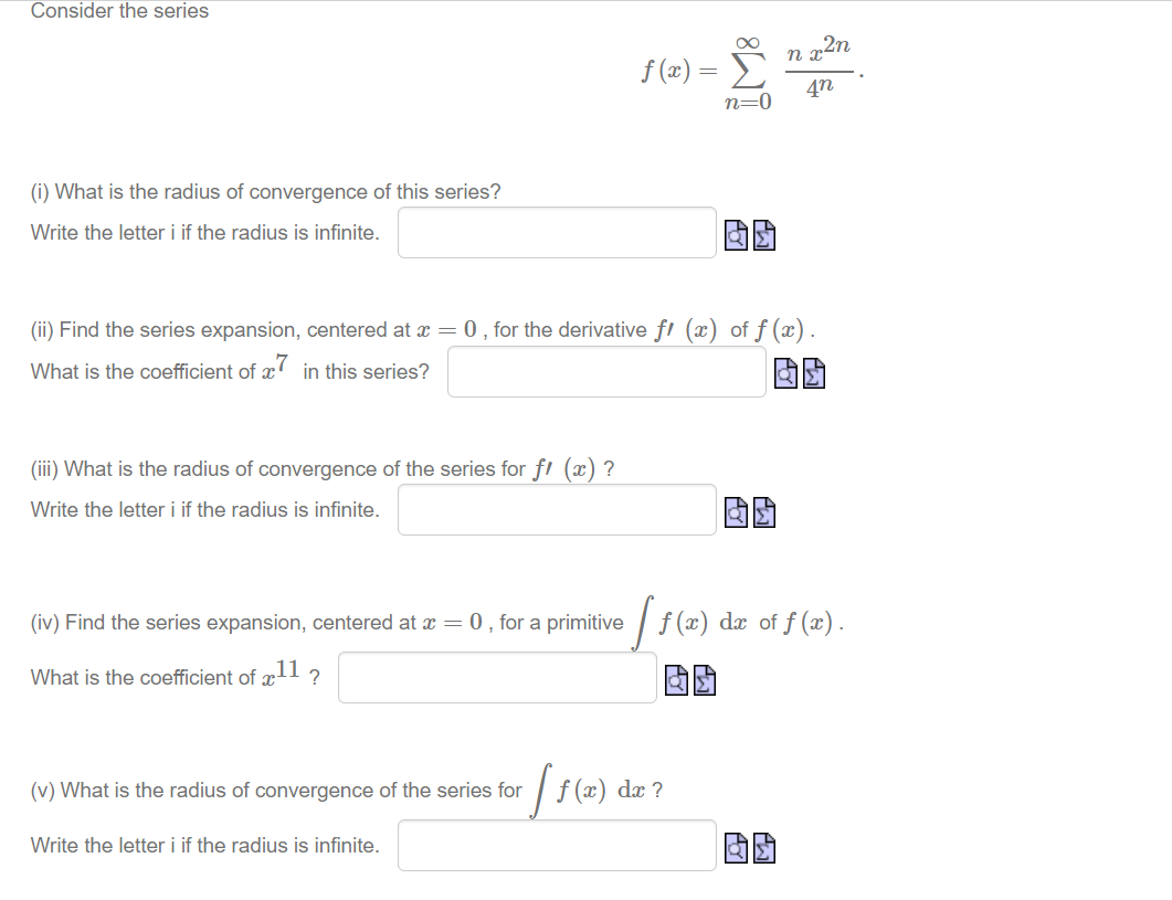 Solved Consider The Series N Xan 360 F X I 4n N 0 I Chegg Com