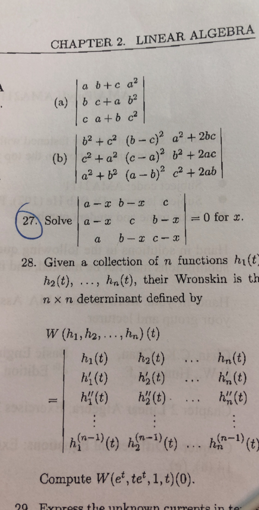 Solved CHAPTER 2. LINEAR ALGEBRA A B+c A2 (a) B Cta B2 C A+ | Chegg.com