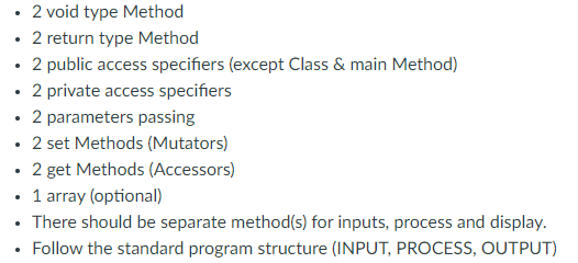 Solved 2 void type Method • 2 return type Method • 2 public | Chegg.com