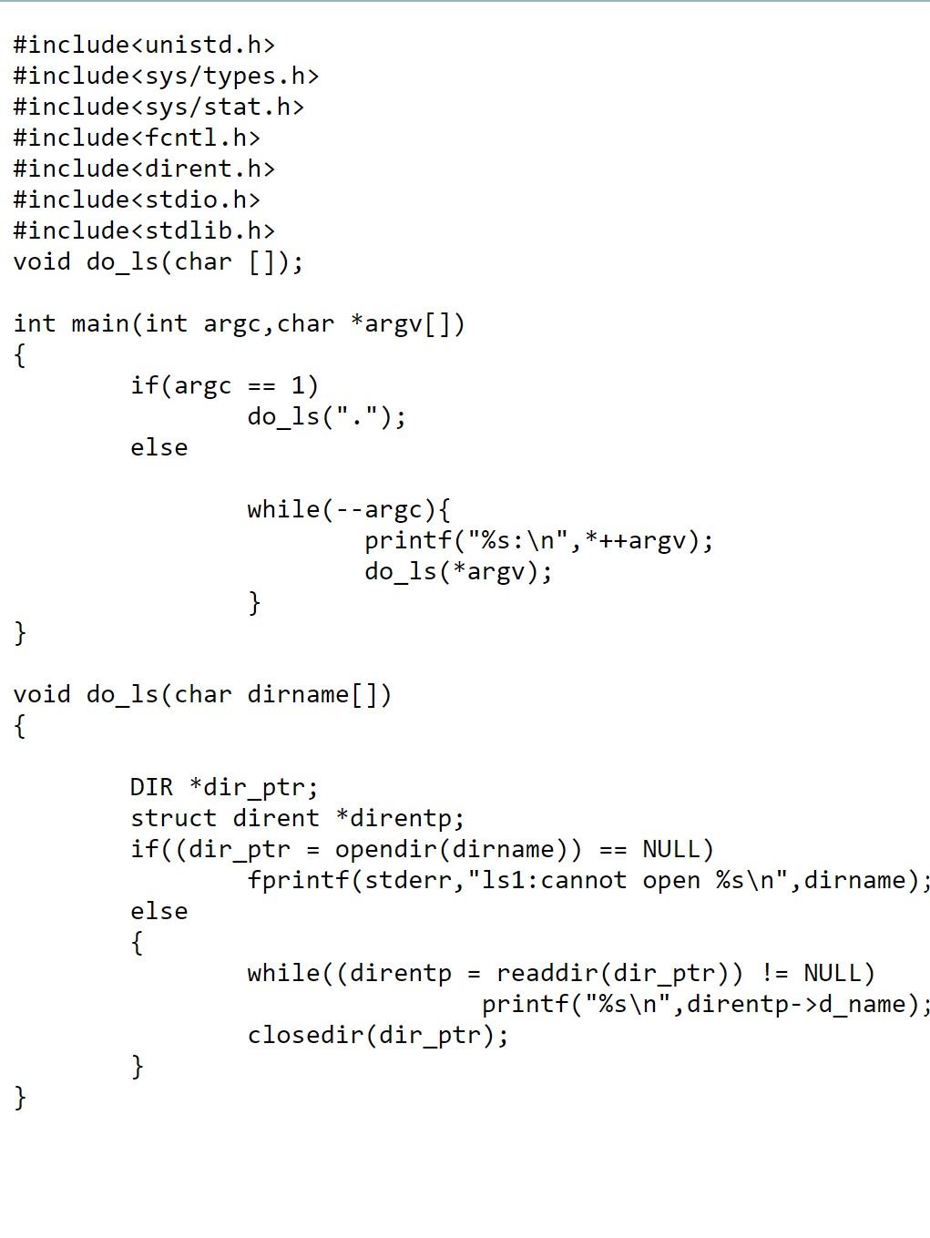 Solved Fix this program so that it has the -l function, | Chegg.com
