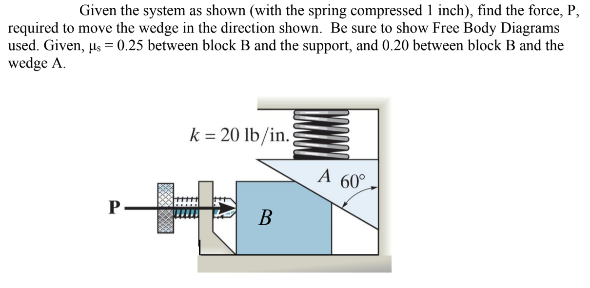 Solved Given the system as shown (with the spring compressed | Chegg.com