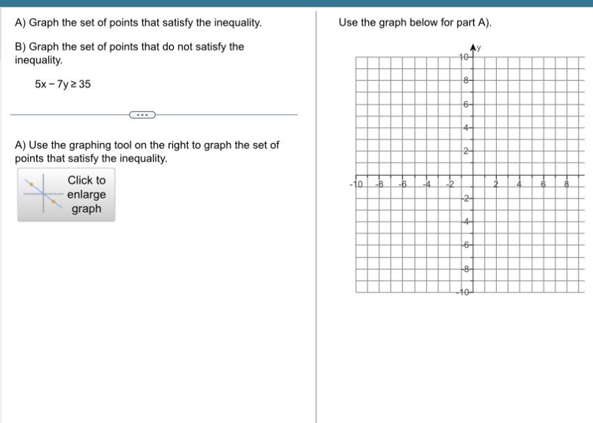 Solved B) Use the graphing tool on the right to graph the | Chegg.com