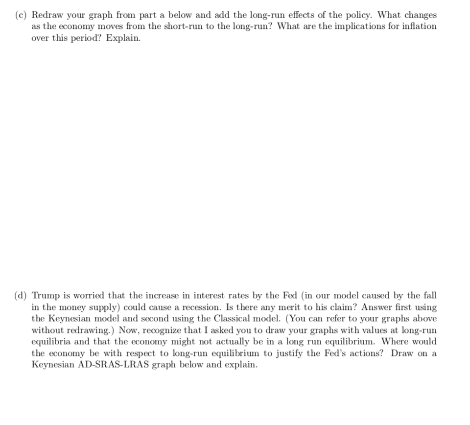 3. This question considers the effect of a decrease | Chegg.com