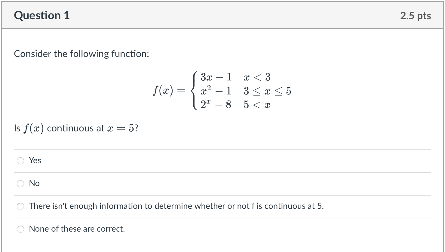 Solved Consider the following function: | Chegg.com