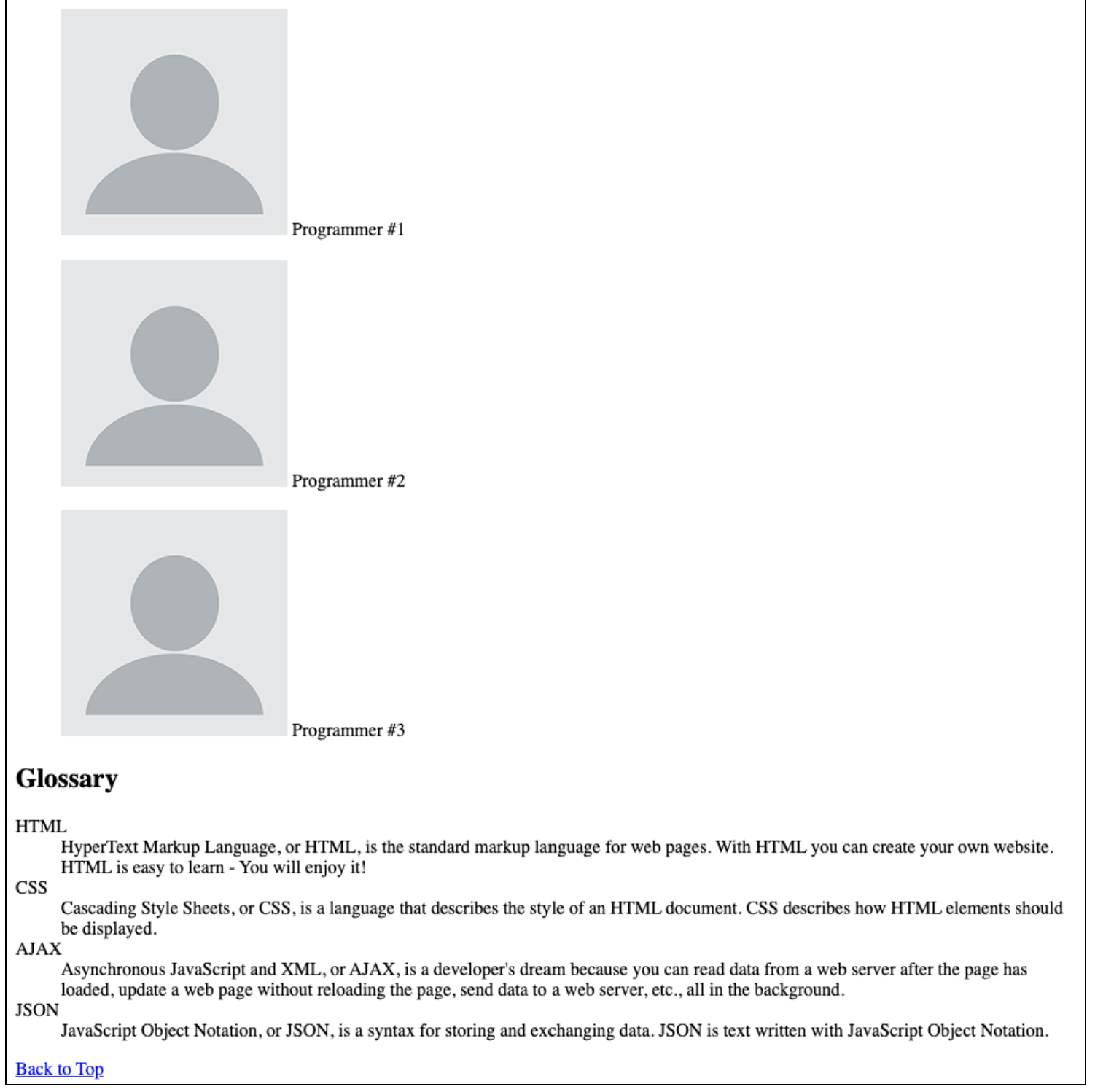 Solved You will be creating TWO web pages about your | Chegg.com