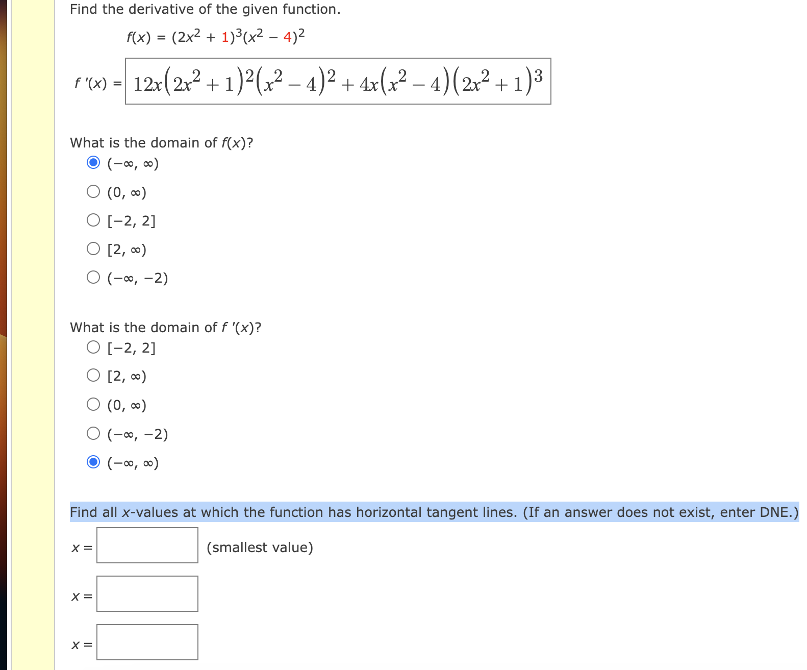 Solved Find the derivative of the given function. | Chegg.com