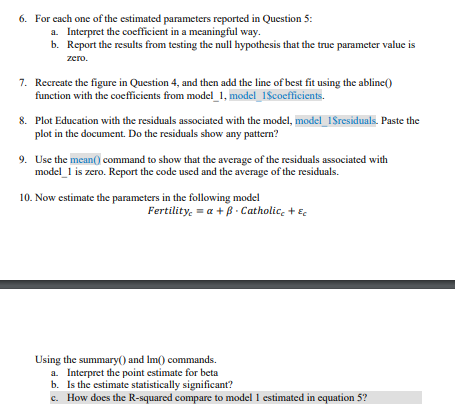 . For this exercise we will run a regression using | Chegg.com
