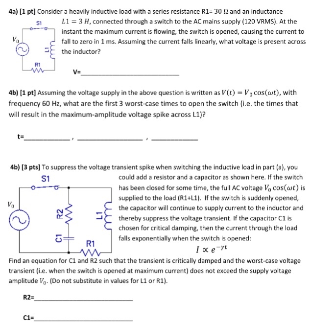 Solved Consider a heavily inductive load with a series