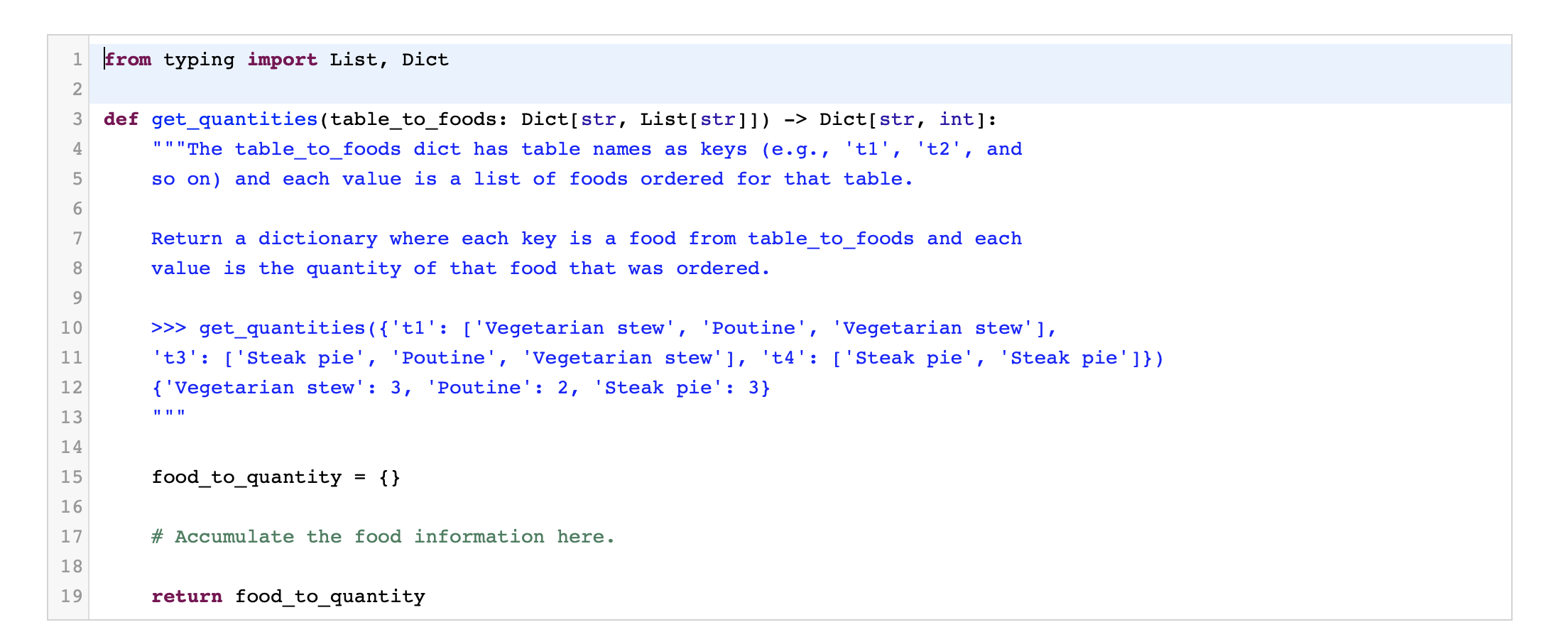 Solved Type dict: values that are lists - Part 1 of 1 015 | Chegg.com