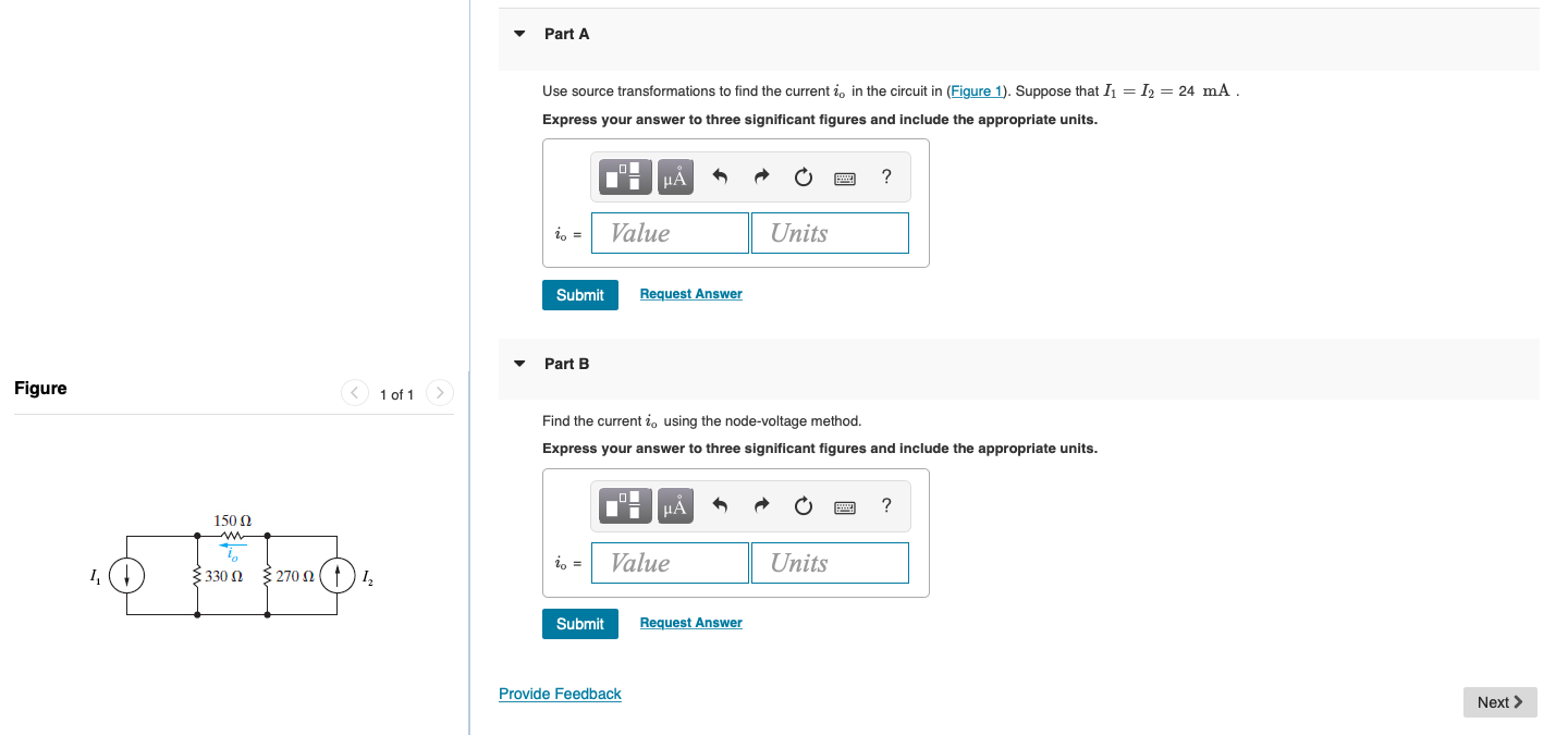 Solved Use Source Transformations To Find The Current I0 In