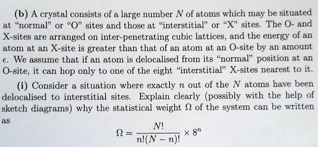 (b) A Crystal Consists Of A Large Number N Of Atoms | Chegg.com