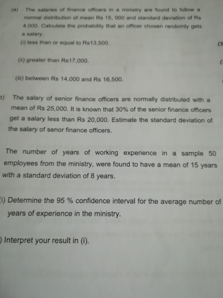 solved-a-the-salaries-of-finance-officers-in-a-ministry-chegg